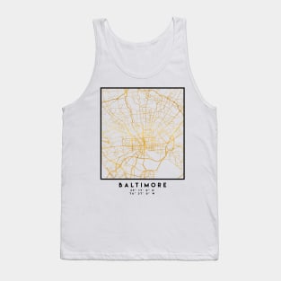 BALTIMORE MARYLAND CITY STREET MAP ART Tank Top